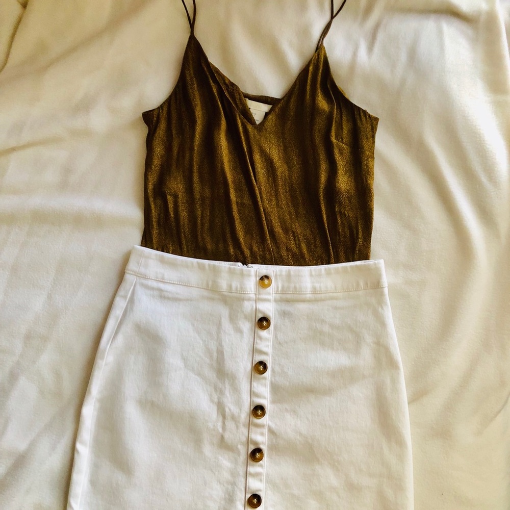 Olive green cami top